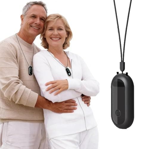 HAIEGACR S25 Pro Wearable Air Necklace, Personal Air Necklace Around The Neck, Travel Size Air Necklace（Black）
