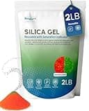 BonAura 2LB Silica Gel, Silica Balls, Also Suitable As Filament Dryer, Silicate Desiccant Regenerable and Reusable, in Airtight Zip Silica Gel Bag
