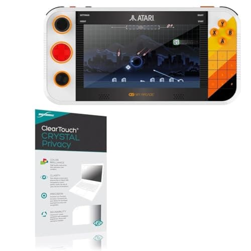 BoxWave Screen Protector Compatible With My Arcade Atari Gamestation Go (7 in) - ClearTouch Crystal Privacy (2-Pack), Privacy Screen Protector Flexible Film Clear