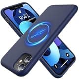 Olialia for iPhone 11 Pro Max Case Silicone, Compatibilty with MagSafe [Soft Microfiber Lining] Shockproof Protective Slim Phone Cover 6.46 Inch, Deepblue