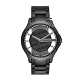 A|X Armani Exchange Men's Watch, Three-Hand Black Stainless Steel Watch for Men