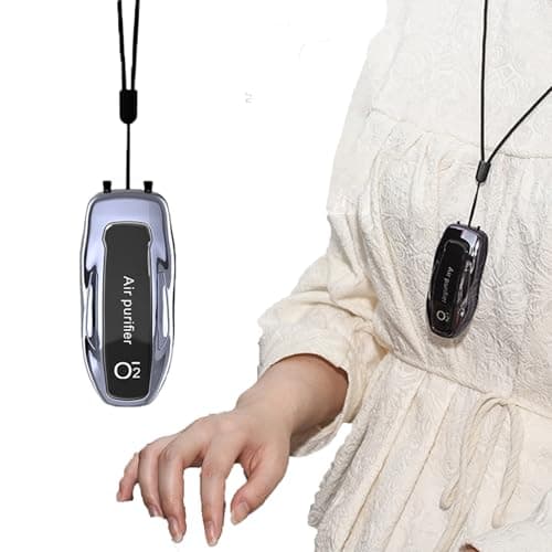 HAIEGACR S25 Pro Max Personal Air Purifier Necklace – Rechargeable Wearable Air Cleaner for Travel, Office & Everyday Use - 2000 Million Ions, Silent, Lightweight (Blue)