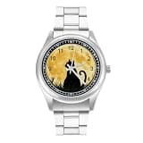 FodPand Analog Men Stainless Steel Band Watch Big Face Silver Wristwatch