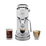 De'Longhi Dedica Duo Compact Espresso Machine - Cold Brew Coffee Maker with Milk Frother Wand- for Espresso, Hot & Iced Coffee, Cappuccinos, Lattes & Home Barista Brewing, Vanilla