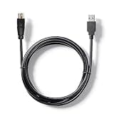 Bainoontech Compatible with DENSO DST-010 Series, 1.8m/6ft USB Type-A to Mini Din 6Pin Cable, Replacement for DENSO Part # 95171-1378, Long Length for Diagnostic Interface Connection