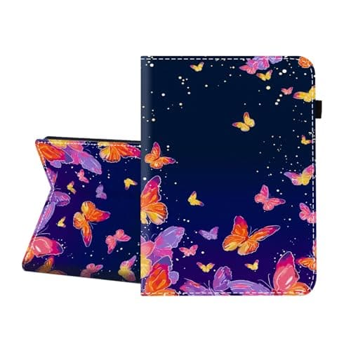 CICPLKSE Case for iPad 2/iPad 3/iPad 4 Case 2011/2012 (Old Model),Premium PU Leather Cover with Auto Sleep Wake,Colorful Butterflies in Sky