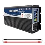 GQQSXZNTD 72V to 110V, 3000W Pure SINE Wave Inverter, 72V 60V 48V 24V 12V DC to 110V 120V AC Converter, Low Frequency Solar Power Inverter Converter for RV,Boat,Home(Size:72V to 230V)