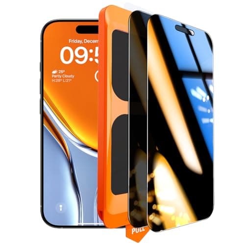 TOCOL for iPhone Air Privacy Screen Protector 6.6 inch 9H Hardness Military Grade Shatterproof HD Tempered Glass for Full Coverage Easy Installation 2 Pack