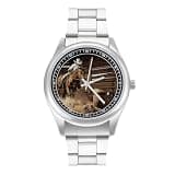 NTVOWPZO Three-Hand Analog Stainless Steel Watches for Men Easy Reader