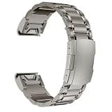 synsing Titanium 22mm Band Compatible for Fenix 8 47mm/E 47mm/7/6 Pro/5 Plus/EPIX 2/Forerunner 965 955, 26mm Metal Quick Release WatchBand for Fenix 8 51mm/Enduro 3 51mm/7X Pro Sapphire Solor/6X Pro