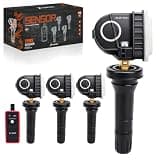 A-qrenium 4PCS 315MHz TPMS Sensor with Relearn Tool Kit, Pre-Programmed Tire Pressure Monitoring Sensor Compatible with Ford, Lincoln Models Replace#F2GZ1A189A, F2GZ1A189D, F2GT1A180AB