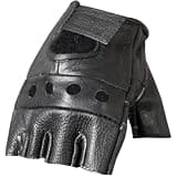 Milwaukee Leather Unisex Leather Fingerless Motorcycle Riding Gloves