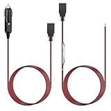 Cb Radio Power Cord/Cables/Accessories 2-Wire 15A 3-Pin CB Power Cord with 12V Cigarette Lighter Plug for Cb Radio (2 Pack)