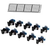 10pcs End Clamp for Unistrut Solar Panel Mount, 2-Hole for 30/35mm Solar Panels, Anti-Corrosion Aluminum with Stainless Steel Bolts & Nuts for RV, Ground, Metal Roof, Tin Roof (Black End Clamps)