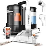 Portable Carpet & Upholstery Spot Cleaner Machine,15Kpa Deep Cleaning for Rug, Pet, Couch,Stairs & Car, Handheld Furniture Cleaner Machine with 2 Size BrushHead & Self-Cleaning System