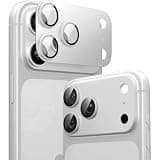 TORRAS for iPhone 17 Pro Camera Lens Protector, [Metal Frame] with Military Grade 9H+ Tempered Glass, Full Coverage, Anti-Scratch, 12 FT Shatterproof, Case Friendly, One-Piece, Silver, 1 Pack