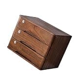 GFSGHZZ Solid Wood Flat File Cabinet - Lockable Desktop Storage Box for A4/Receipt 3-Layer Woodensecure Office Supplies Stylish Filing Solution for Home & Office,3 Layer