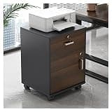GFSGHZZ Wooden Lateral File Cabinet with Lockable Wheels 1 Drawer Mobile Filing Storage Nizer for Files and Printer Stand,B-One Size
