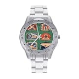 NTVOWPZO Three-Hand Analog Stainless Steel Watches for Men Easy Reader