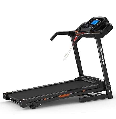 FLIMDER Treadmills for Home, Treadmill with 5% Incline, 16.5" Wide Belt, 3.0 HP, 330 Lbs Capacity, 0.5-8.5 MPH, Treadmill with Hand Bar, App, Heart Rate Monitor, Holder for Cup & Phone
