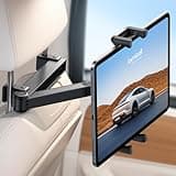 Lamicall Car Headrest Tablet Holder - [Lockable] [Thick Case Friendly] [Foldable Clip] Car Backseat Tablet Mount, Gifts Car Accessories for Kids, for iPad Pro, Air, Mini, Fire HD, 4.7-13" Tablets