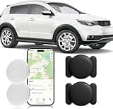 Dahetag 2PCS GPS Tracker for Vehicles,Mini Hidden Car Tracker with Magnetic Case,No Monthly Fee Real Time GPS Car Tracker Works with Apple Find My(iOS Only)