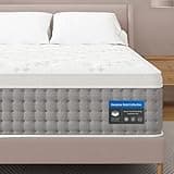 Sleepmax Queen Mattress 14 Inch - Hotel-Collection Hybrid Mattress Pain Relief - Extra Lumbar & Hip Support - Cooling Gel Bed in a Box Spine Alignment - CertiPUR-US, Fiberglass-Free, 365-Night Trial