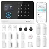 Wireless Home Security System,21Pcs DIY Kit with Motion Sensors,SOS Button,Remote,Door/Window Sensors,APP Insta Alert Compatible with Alexa,for Smart Life or Tuya APP,NO Monthly Fees