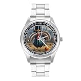 NTVOWPZO Three-Hand Analog Stainless Steel Watches for Men Easy Reader