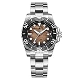 ADDIESDIVE 200 M Waterproof Quartz Watches BGW9 Luminous 41 MM Big Dial Date Window 3 Hands Japanese 2115 Movement Brown Wristwatch for Swimming, Diving, Snorkeling