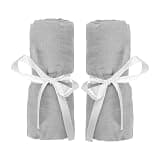 Newton Baby Bassinet Fitted Sheet 2-Pack, Breathable Muslin - Grey