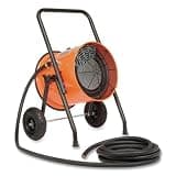 Global Industrial GBE653671 21.59 x 28 x 38.5 in. 15000W 240V Portable Salamander Heater with Adjustable Thermostat, Orange