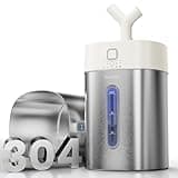Feekaa Stainless Steel Humidifier, Easy Clean Dishwasher Safe, 4L/1Gal Cool Mist Humidifiers for Bedroom, Humidifiers for Baby, Humidifier Large Room for Nursery, Plant, Office, Living Room, White