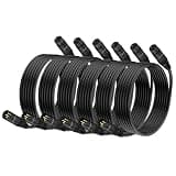 Pagaloce XLR Cable 6-Pack 5FT, 3-Pin Male to Female Microphone Cable, Gold-Plated Pins, for Studio Recording, Live Stage, Home Theater, Podcast