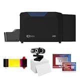 Bodno A30 Dual Sided ID Card Printer & Complete Supplies Package with Silver Edition Software