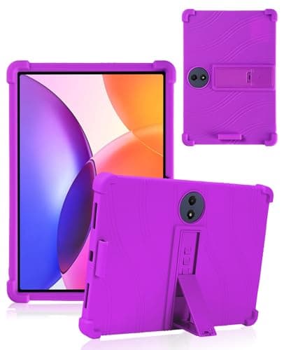 Case Compatible with TCL TAB A1 Plus 12.2 Inch Tablet – Shockproof Silicone Protective Case with Kickstand Anti-Slip, Drop-Resistant Business Style (Purple)