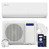 DELLA Vario Series 18000 BTU Wifi Mini Split AC, Work with Alexa 21 SEER2 Cools Up to 1000 Sq.Ft, Energy Efficient 230V Ductless Inverter System with 1.5 Ton Pre-Charged Heat Pump & 16.4ft Kit