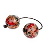 African Musical Ball - Wooden Double Ball Percussion Shaker Instrument, Hand Rhythm Music Rattle Tool, Traditional Sound Training Accessory, For Music Learning Wedding Performance Use