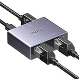 UGREEN 1000Mbps Ethernet Splitter 1 to 2, Plug and Play, 2 Devices Simultaneously Networking, 3FT USB Power Cable, RJ45 Internet Ethernet Switch for PC, Laptop, PS5, Xbox, TV