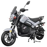 X‑PRO Navy 150cc Automatic Motorcycle – CVT Moped with Electric & Kick Start, LED Lights, Aluminum Wheels, 149.6cc Air‑Cooled Engine (Gray)