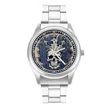 NTVOWPZO Three-Hand Analog Stainless Steel Watches for Men Easy Reader