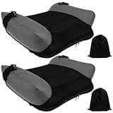 2PCS Inflatable Booster Seat, Quick Inflate & Portable Travel Booster Seat with Storage Bag, Comfort Backless Car Cushion Travel Car