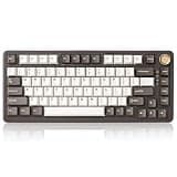 YUNZII B75 PRO Wireless Mechanical Keyboard,75% Layout with Knob,Hot Swap Gasket Structure,Creamy Pre-lubed Switches,RGB Backlit,Bluetooth/Type-C/2.4G for Win/Mac (Coffee Brown, Milk Switch)