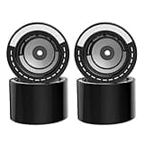 90mm 78A Skateboard Wheels, Soft PU Longboard Wheels for Cruising, Carving, Commuting and Electric Skateboards, Smooth Cruiser Wheels for Rough Roads, Set of 4