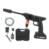 Cordless Pressure Washer with 5 Meter Hose and Toolbox, Portable Power Cleaner for Cars, Fences, and Siding, 110-240V US Plug
