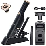 VACFAM Handheld Vacuum Cordless,15KPA Vacuum with Storage Dock,Black