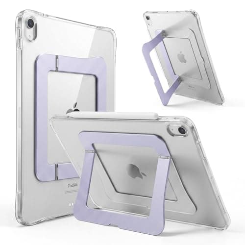 Dwopar Kickstand Case for iPad Air 11 inch M4/M3/M2 2026/2025/2024, Slim Protective Clear Cover for iPad Air 5th/4th Generation 10.9 Inch 2022/2020, Sturdy Adjustable Multi-Angle Stand, Purple