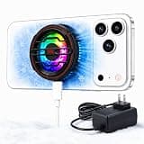 Magnetic Cooler, Phone Cooler for Gaming Compatible with Android/iPhone/iPad, Fits for Mobile Gaming and Live Streaming, Such as PUBG and CS:GO. Phone Cooling Fan, Includes Charging Cable, Black