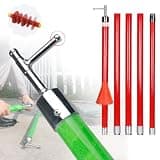 36mm Thickened Electrical Rescue Operating Pole Kit, Insulated Rescue Working Pole 10 20 30 Ft for Live-Line Work, Spliceable Hot Stick with Strage Bag(Red-A,10m 5-Section 750kv)