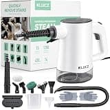 KLUCZ 14-in-1 Handheld Steam Cleaner, 10-15s Fast Heating, 230°F High-Temp Steam, 450ml Tank, 2 Steam Levels, Lockable Trigger, Self-Clean, for Home Kitchen Car Bathroom Tile Furniture Multi-Surface